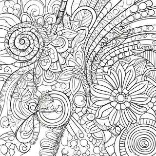 Bunte Mosaikmuster Ausmalbild | Mosaik Ausmalbild