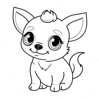 Niedliche Chihuahua Welpen Ausmalbild | Chihuahua Ausmalbild