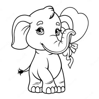 Elefant mit bunten Ballons Ausmalbild | Elefant und Schweinchen Ausmalbild