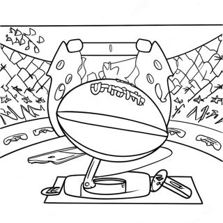 Aufregende Superbowl 2024 Spielszenen Ausmalbild | Superbowl 2024 Ausmalbild