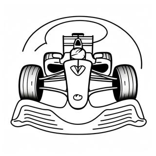 Schnelle Formel 1 Rennstrecke Ausmalbild | Formel 1 Ausmalbild