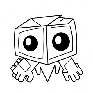Geometry Dash Charakter Ausmalbild | Geometrie Dash Ausmalbild