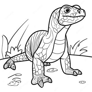 Komodowaran Ausmalbild | Komodowaran Ausmalbild