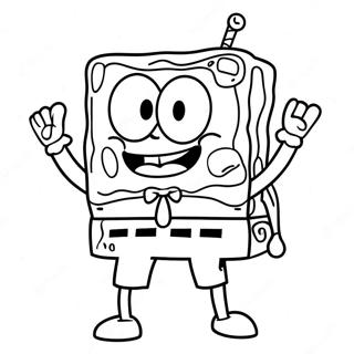 Ausmalbild von SpongeBob Schwammkopf | SpongeBob und Patrick Ausmalbild