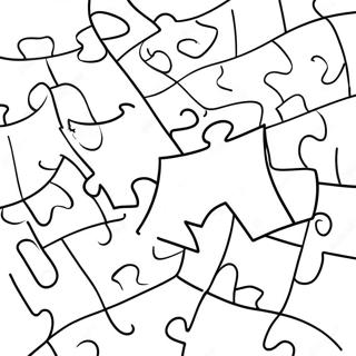 Autismus Bewusstsein Puzzle Teile Ausmalbild | Autismus Bewusstsein Ausmalbild