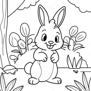 Niedlicher Peter Hase im Garten Ausmalbild | Peter Hase Ausmalbild