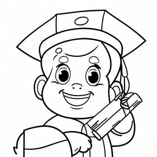 Fröhliche Kindergartenabschlussparty Ausmalbild | Kindergartenabschluss Ausmalbild