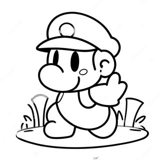 Papier Mario Ausmalbild | Papier Mario Ausmalbild
