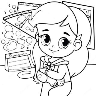 Dork Diaries Ausmalbild | Dork Tagebücher Ausmalbild