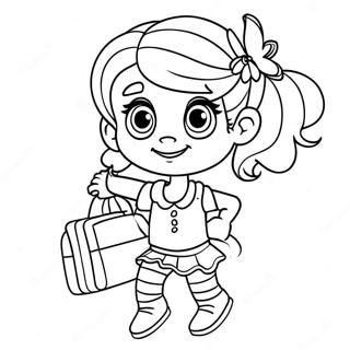 Lustiger Dork Diaries Charakter Ausmalbild | Dork Tagebücher Ausmalbild