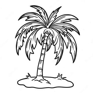 Tropische Palme Ausmalbild | Palme Ausmalbild