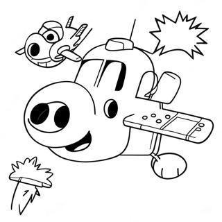 Super Wings Ausmalbild | Super Flügel Ausmalbild