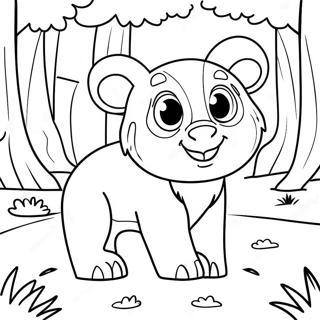 Wildtiere im Wald Ausmalbild | Jagd Ausmalbild