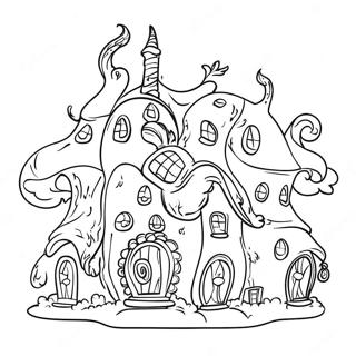 Whoville Häuser Ausmalbild | Whoville Häuser Ausmalbild