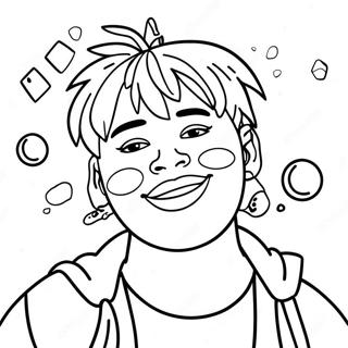 Juice WRLD Ausmalbild | Saft WRLD Ausmalbild