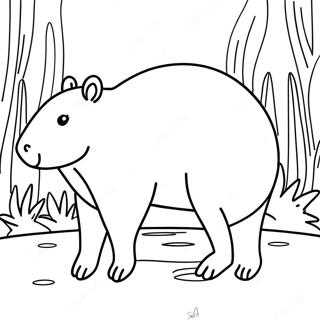 Capybara Ausmalbild | Capybara Ausmalbild