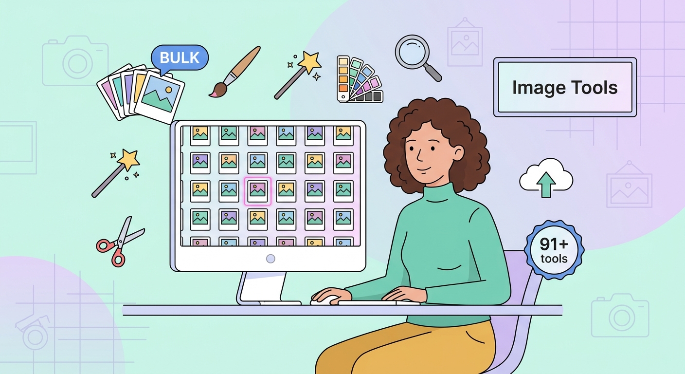 Viele Tools, Illustration zur Stapelbildverarbeitung